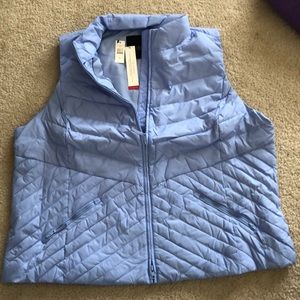 Talbots light blue light weight puffy vest